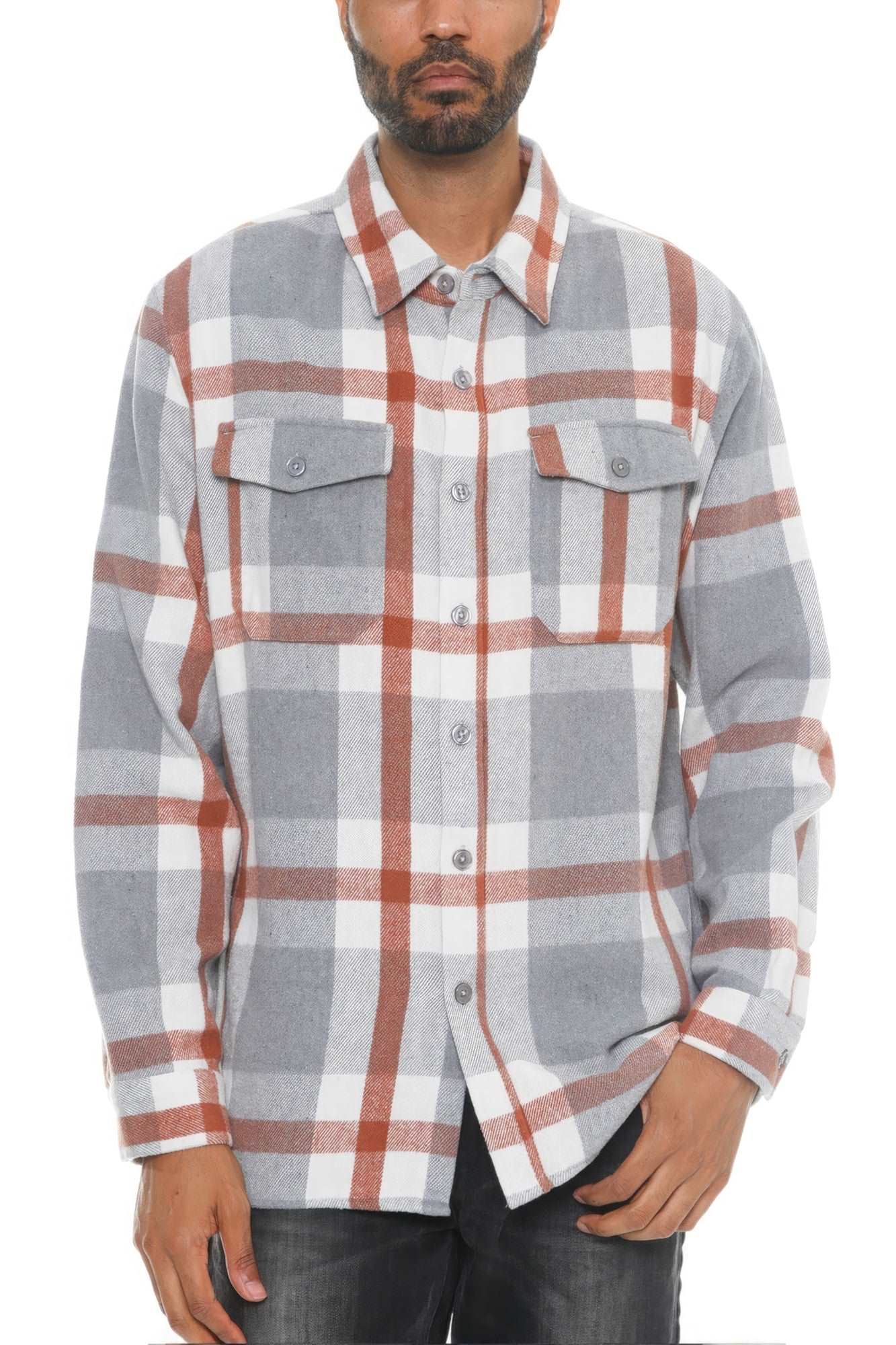 Men's Checkered Soft Flannel Shacket