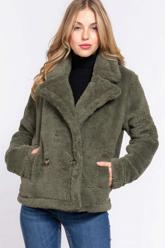 Faux Fur Sherpa Jacket