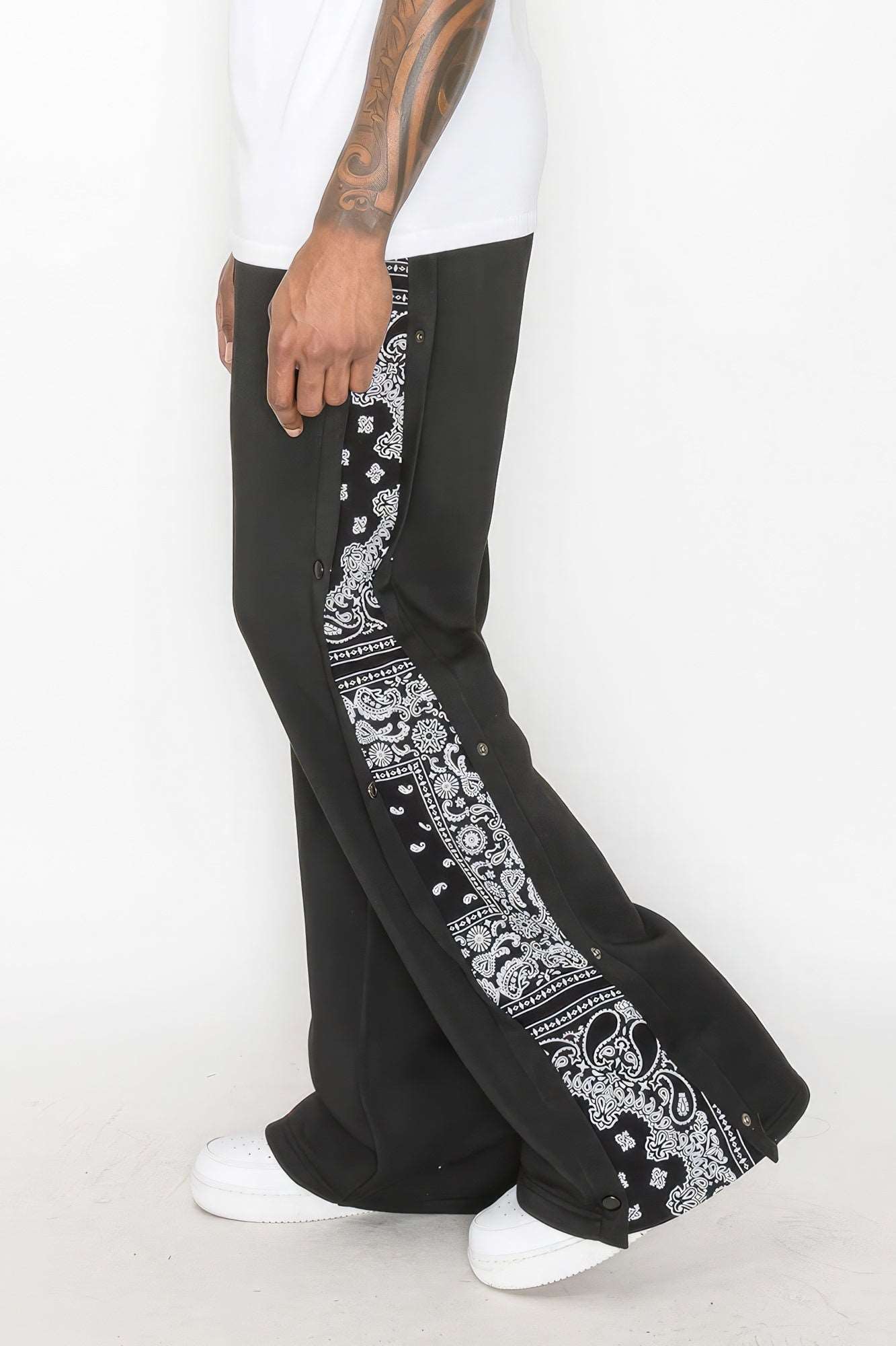 Flared Bandana Fleece Pants